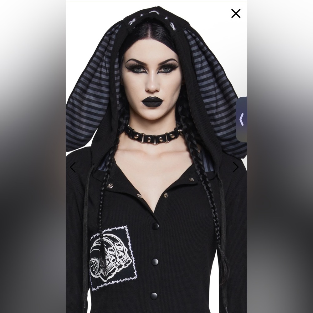 Dollskill Grave Girls CURSED WAYS THERMAL ONESIE - Picture 6 of 8